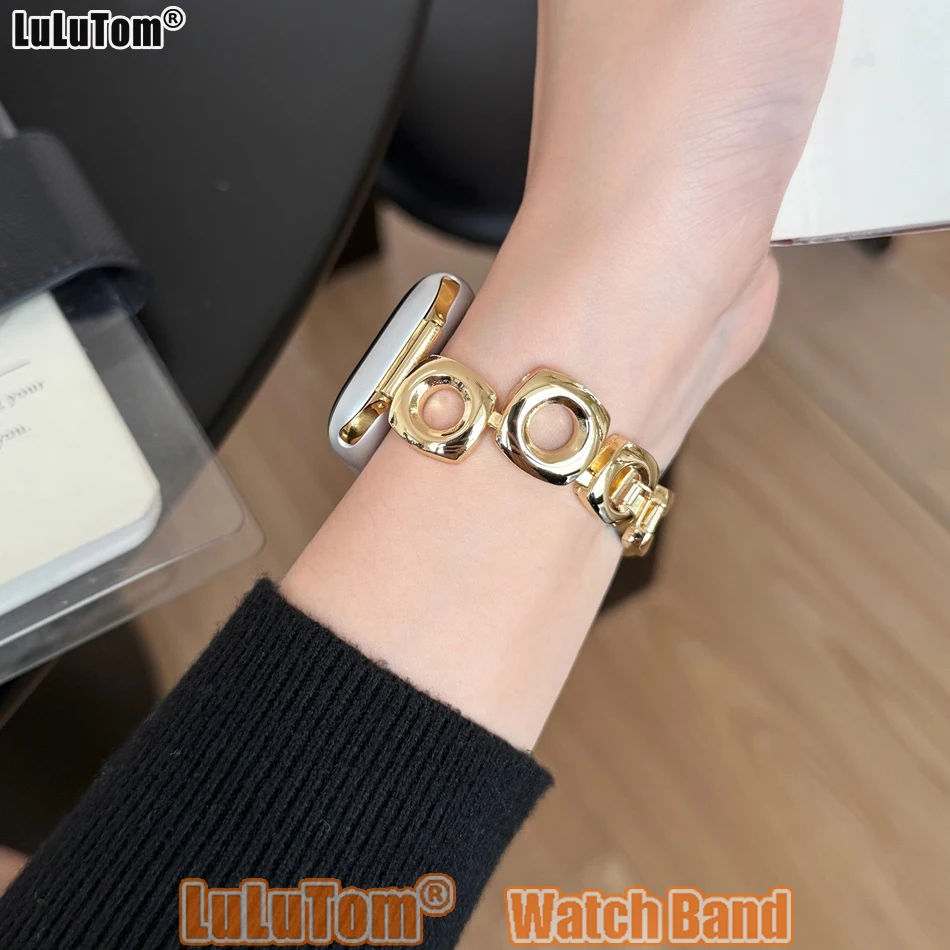 

Дизайнерский ремешок для Apple iWatch Series 10 9 8 7 6 SE 5 4 3 2 Ultra 38 40 41 42 44 45 46 49 мм Ремешок для часов Элегантный ювелирный браслет