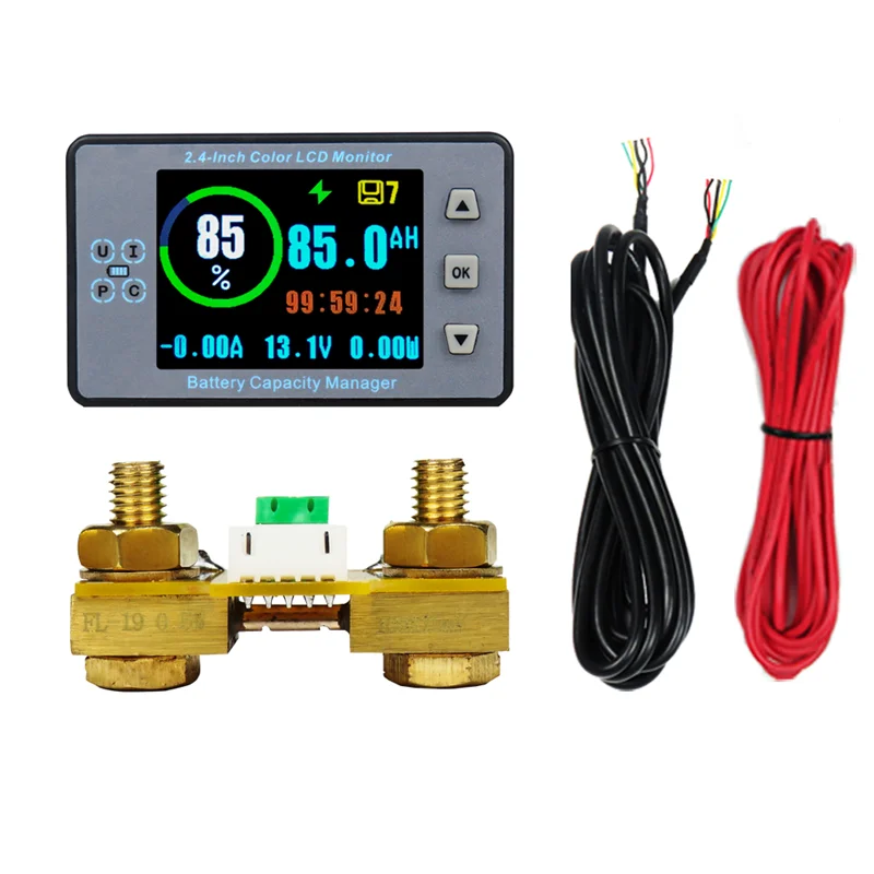 VA9810 \ tela colorida de alta precisão de 2,4 polegadas Bluetooth medidor de tensão e capacidade de corrente veículo elétrico RV bateria coulombmeter