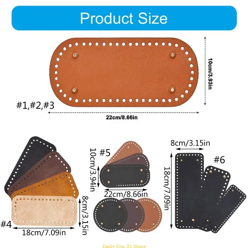 Bag Bases for Crochet 22x10cm 8x18cm Crochet Bag Bottom Base Leather Handbag Bottom for Bag Making images - 6