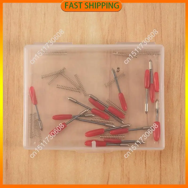 Compre agora 15 peças 45 graus para graphtec cb09 cortador de vinil lâminas plotter cb09u silhueta cameo craftrobo faca de corte 45 graus