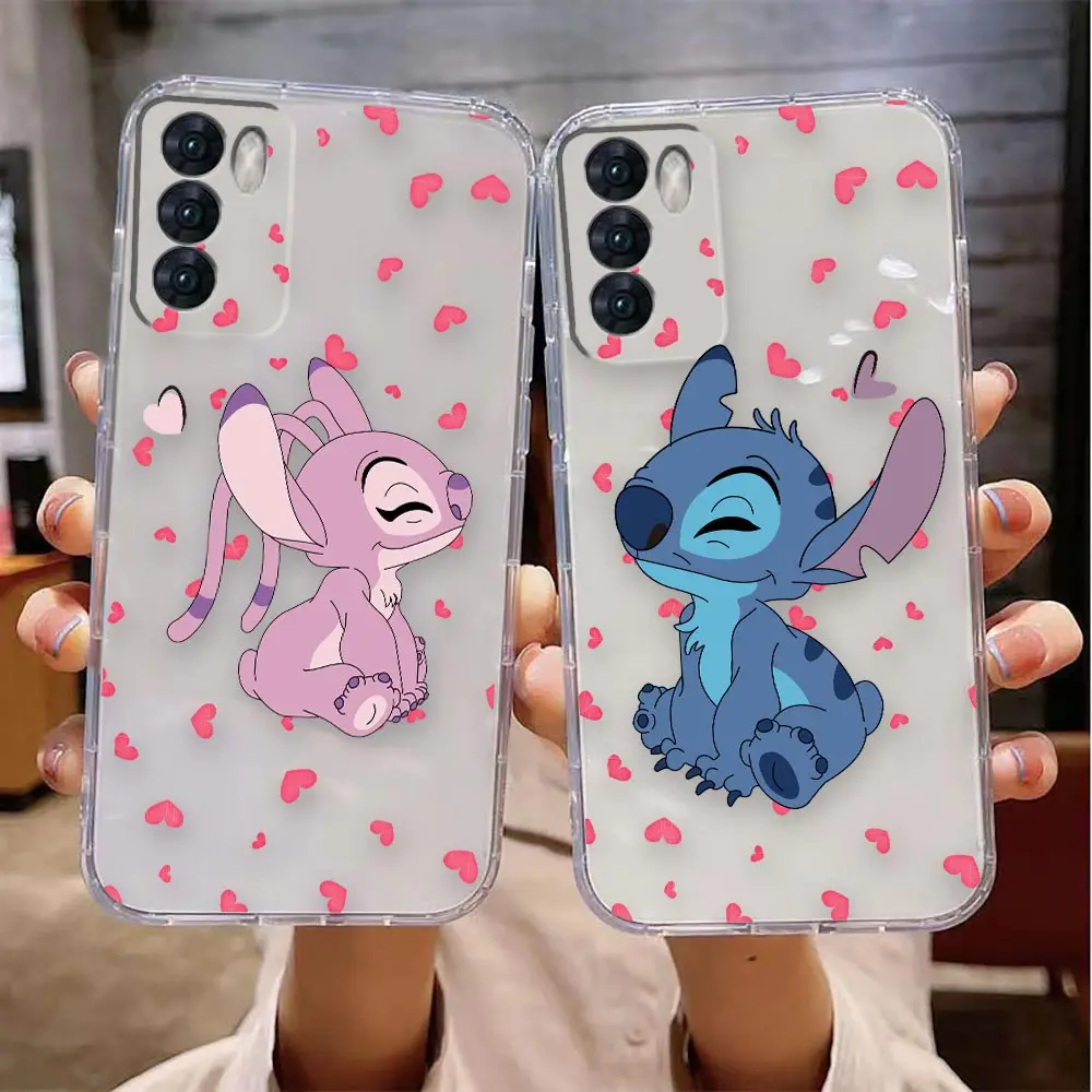 Clear Phone Case For VIVO Y32 Y33S Y50 Y51S Y52S Y53S Y55S Y66 Y77 Y95 Y97 V20 V21 5G 4G Case Shell Lilo & Stitch Cartoon Anime