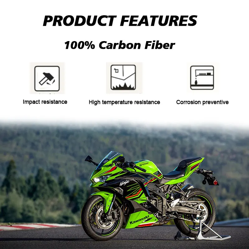 100% Real 3K Carbon Fiber For Kawasaki ZX25R ZX4R ZX4RR ZX-4RR 2020 - 2024 Rear Tail Passenger Cover Pillion Protector Fairing