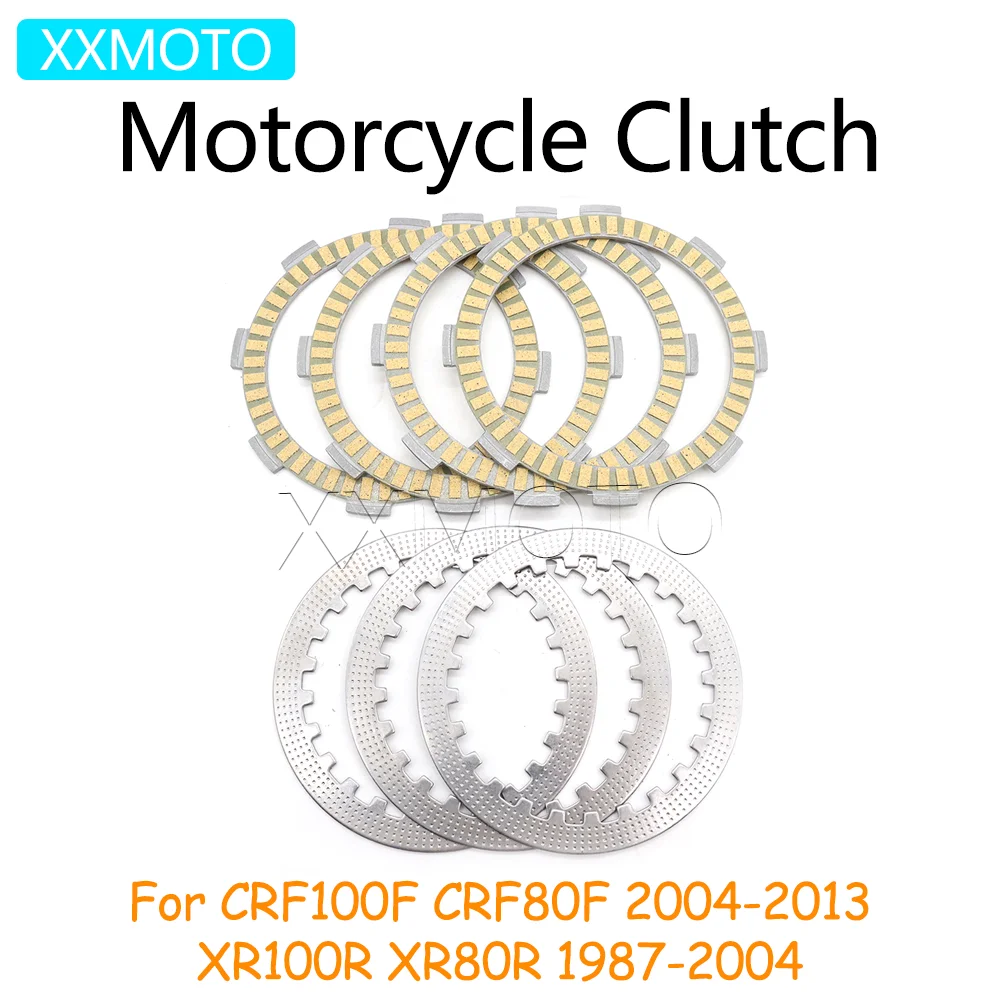 

For Honda CRF100F CRF80F CRF 100F 2004-2013 XR100R XR80R XR 80R 1987-2004 Motorcycle Clutch Plates Friction Steel Disc Kits