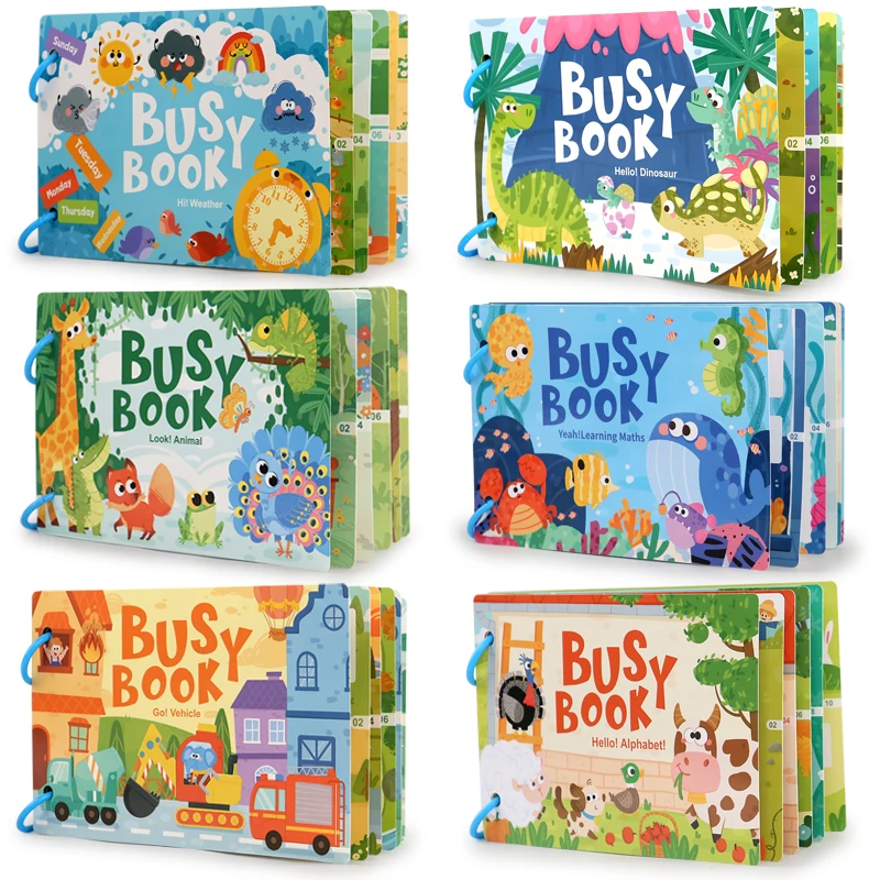 Montessori Baby Busy book My First Quiet Book Paste Early Learning Education Ty Children Toy Matching Game for Babies 2 3 Years