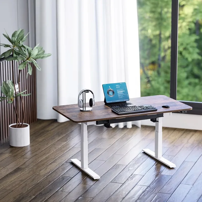 Adjustable in Height and Width Desk Frame Dual Motor Electric Adjustable Standing Desk Sit Stand Desk Luxury Office Furniture