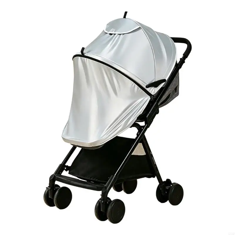  Pushchair Cover Add-On with Foldable Fabric Panels and Frame-Area Mounting for Daily Walks and Travel, Single Unit