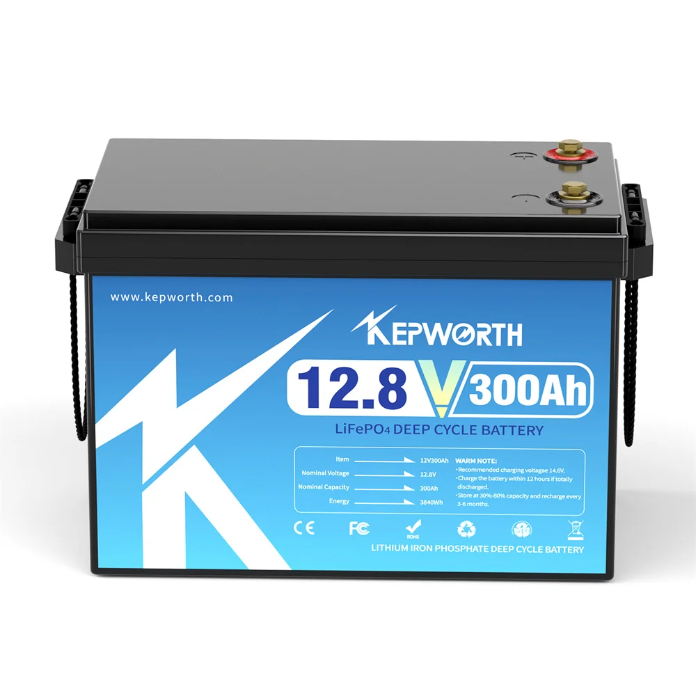 12V 300Ah LiFePO4 Batterie 3,8kWh, mit integriertem 200A BMS, 6000+ Zyklen, für Solar-Heimbackup, USV, Off-Grid, EU-Lagerbestand, sofort lieferbar