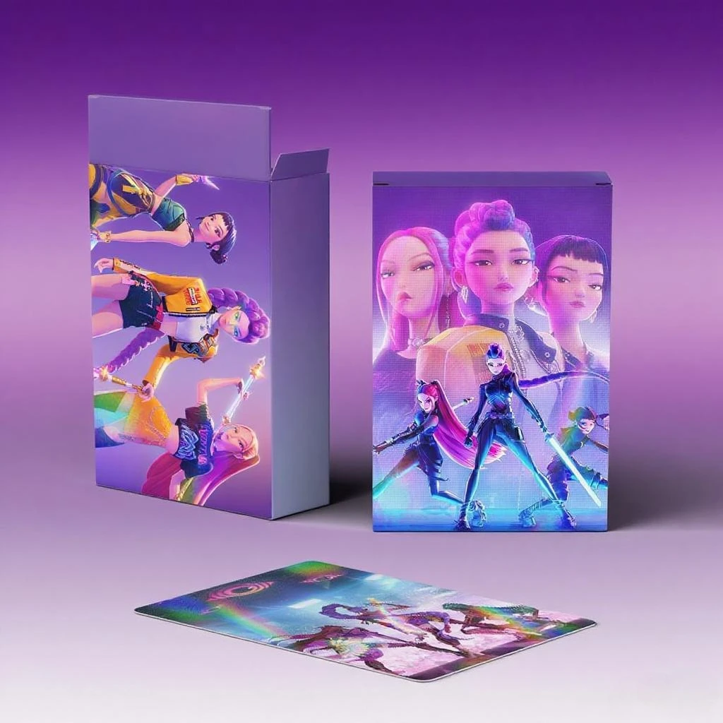 

1 Box Kpop Laser Card Anime Collectible Cards for Boys Girls Fashion LOMO Small Cards for Fans Birthday Gifts