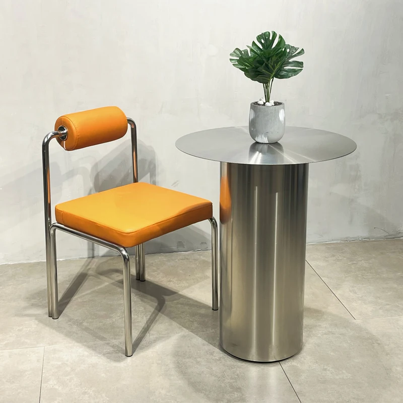 Przemysłowy, wysokiej jakości stół barowy, złoty, okrągły, wysoki stół ze stali nierdzewnej na imprezy, hotel