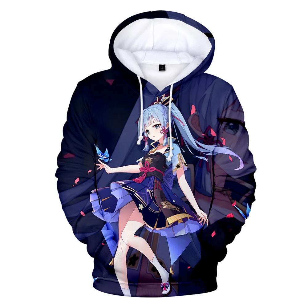 Genshin impacto kamisato ayaka impressão 3d hoodies moda feminina hoodies harajuku streetwear roupas para crianças kawaii