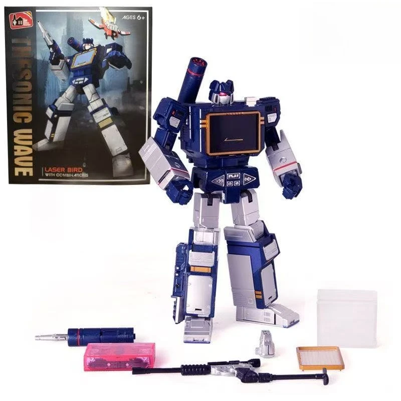 

Transformed Toy KBB THF-01J THF01J Alloy Version Primary Color Sound Wave Action Characters Original Box Model Collection Gift
