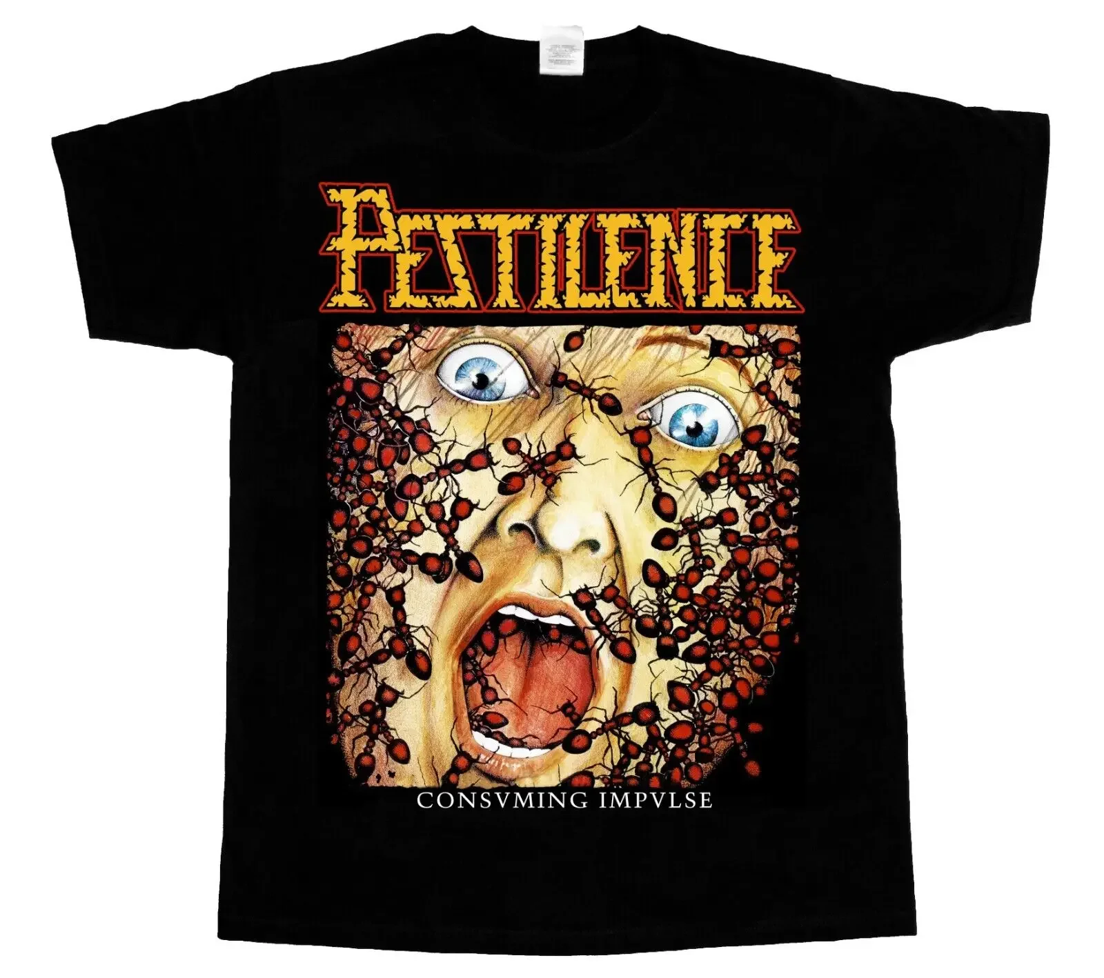 Pestilence consommation impulsion court-manches longues nouveau T-SHIRT noir 345XL-