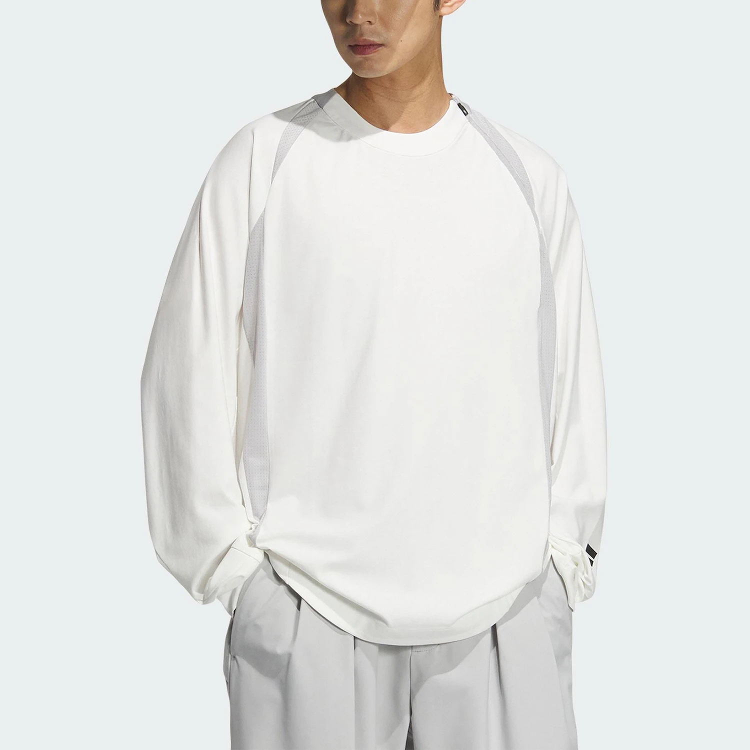 Adidas genuine FUSTL P LS T men's spliced breathable long sleeved shirt JM6241