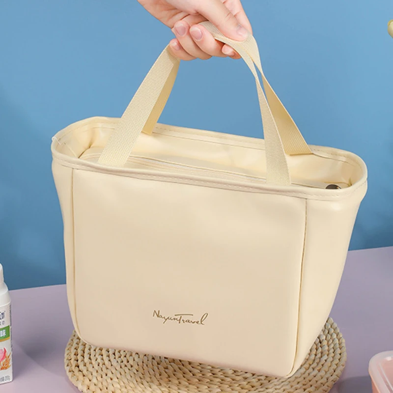 

Large Insulated Lunch Bag for Office High Quality Leather Waterproof Portable Lunch Box Tote Food Bags Lunch Bags for Work