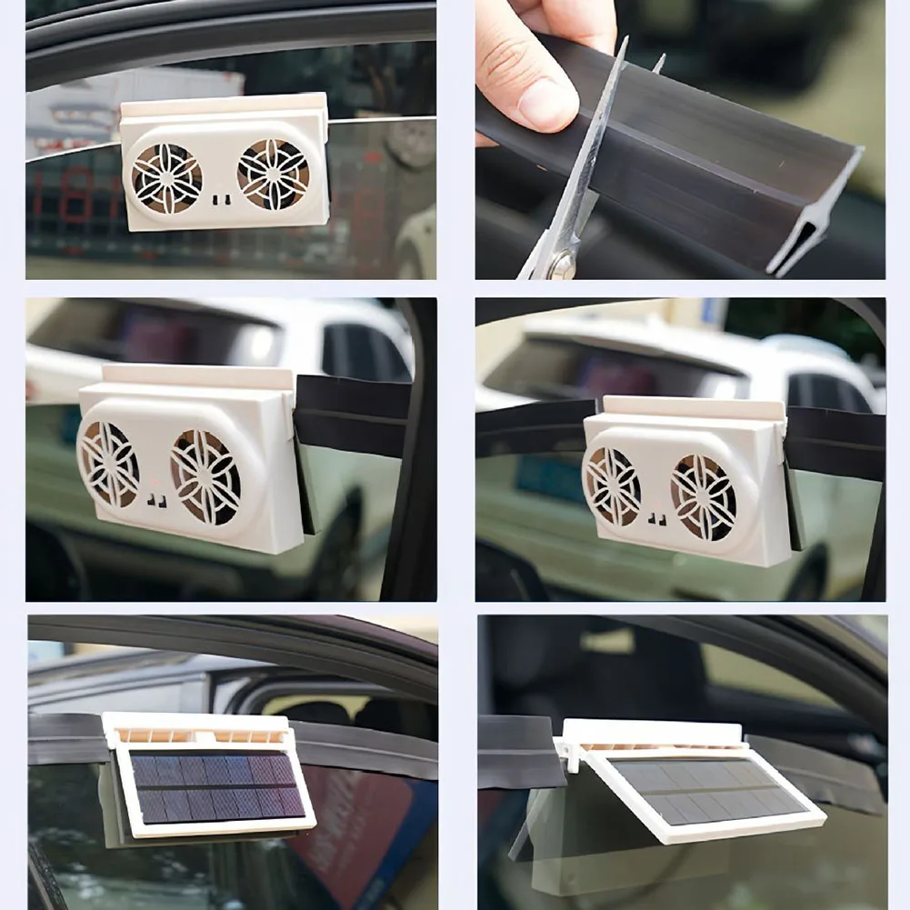Solar Powered Car For Exhaust Fan Dual Mode USB Air Circulator Ventilation Cooler For Vehicle Interior Heat Removal Fresh Air