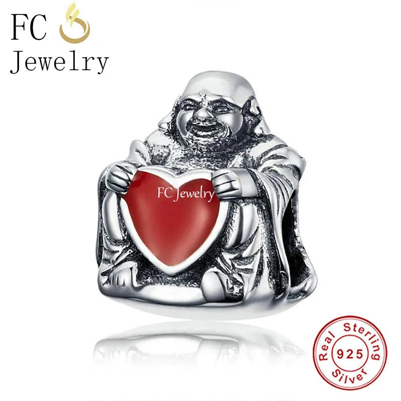 

Fit Original Pan Charms Bracelet 925 Sterling Silver Spiritual Buddha Hug Heart Bead For Making Women Buddhism Berloque 2022