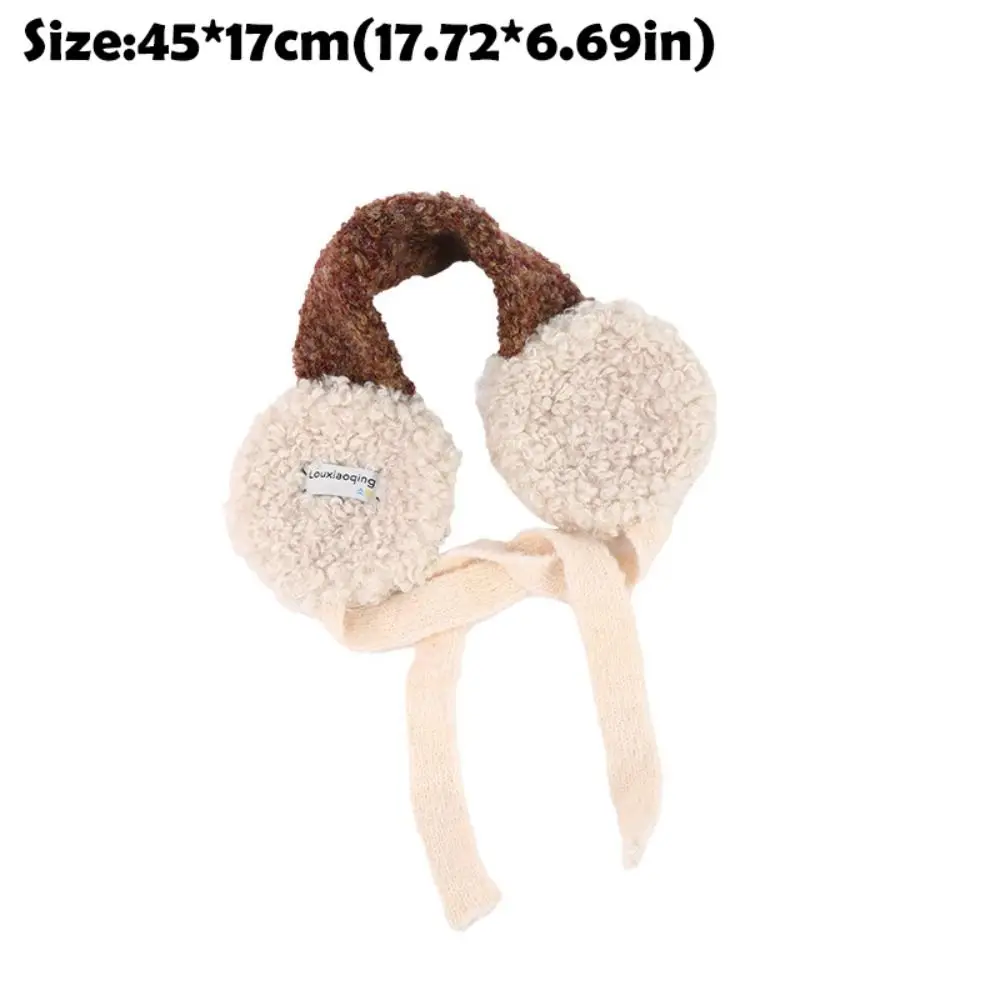 Nuevo Orejeras de felpa enrolladas, cubierta de oreja a prueba de heladas a juego, protección cálida para los oídos,