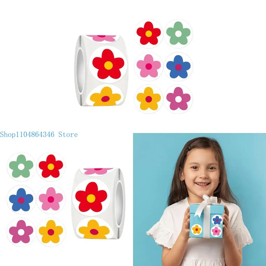 5asd 500Pcs Flower Sticker Kids Motivational Sticker For Journal Scrapbooking Package