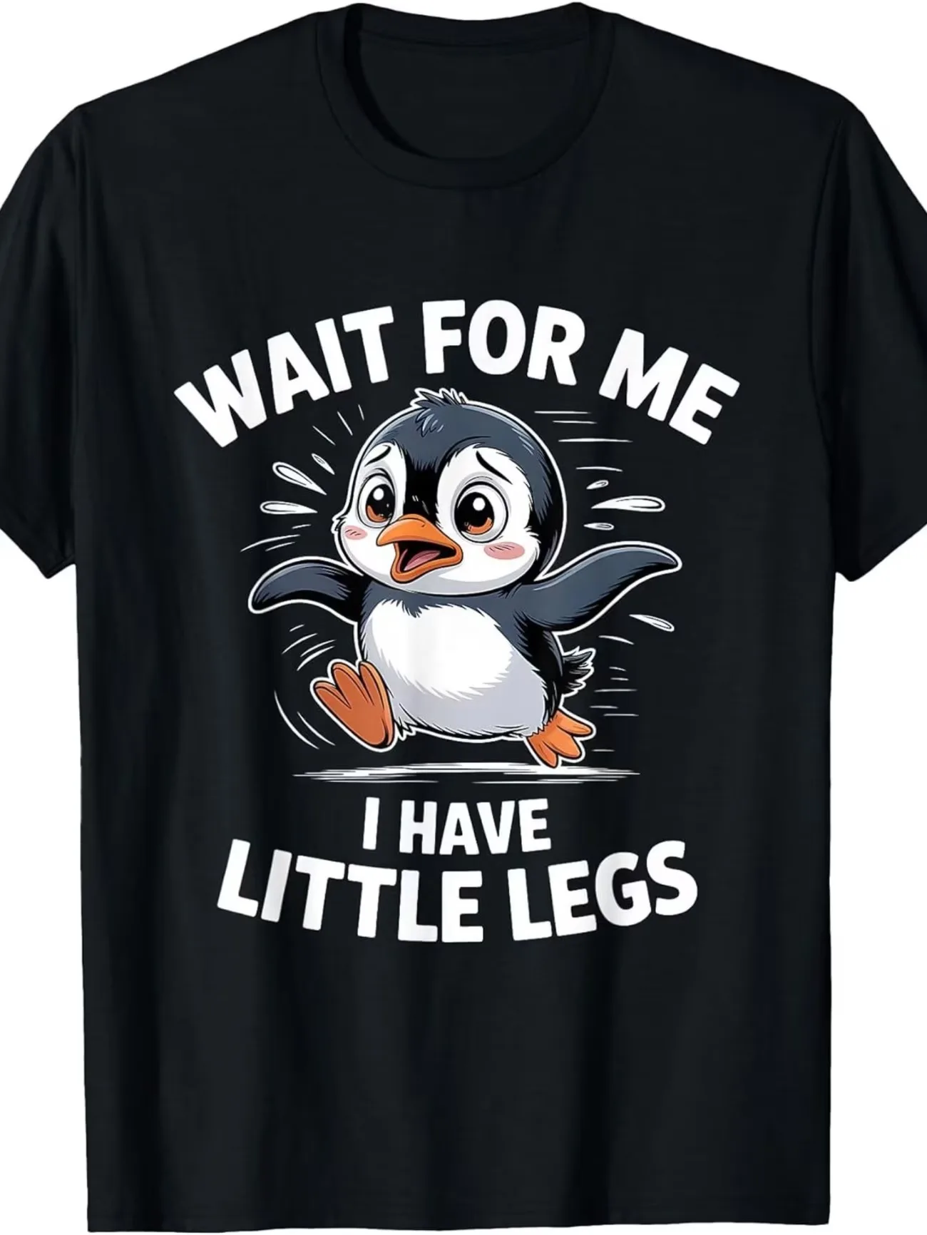 Funny New Men's T-Shirt Plus Size Wait for Me I Have Calf Penguin Shirt Women Top Tee Streetwear Casual Trend Loose Short Sleeve
