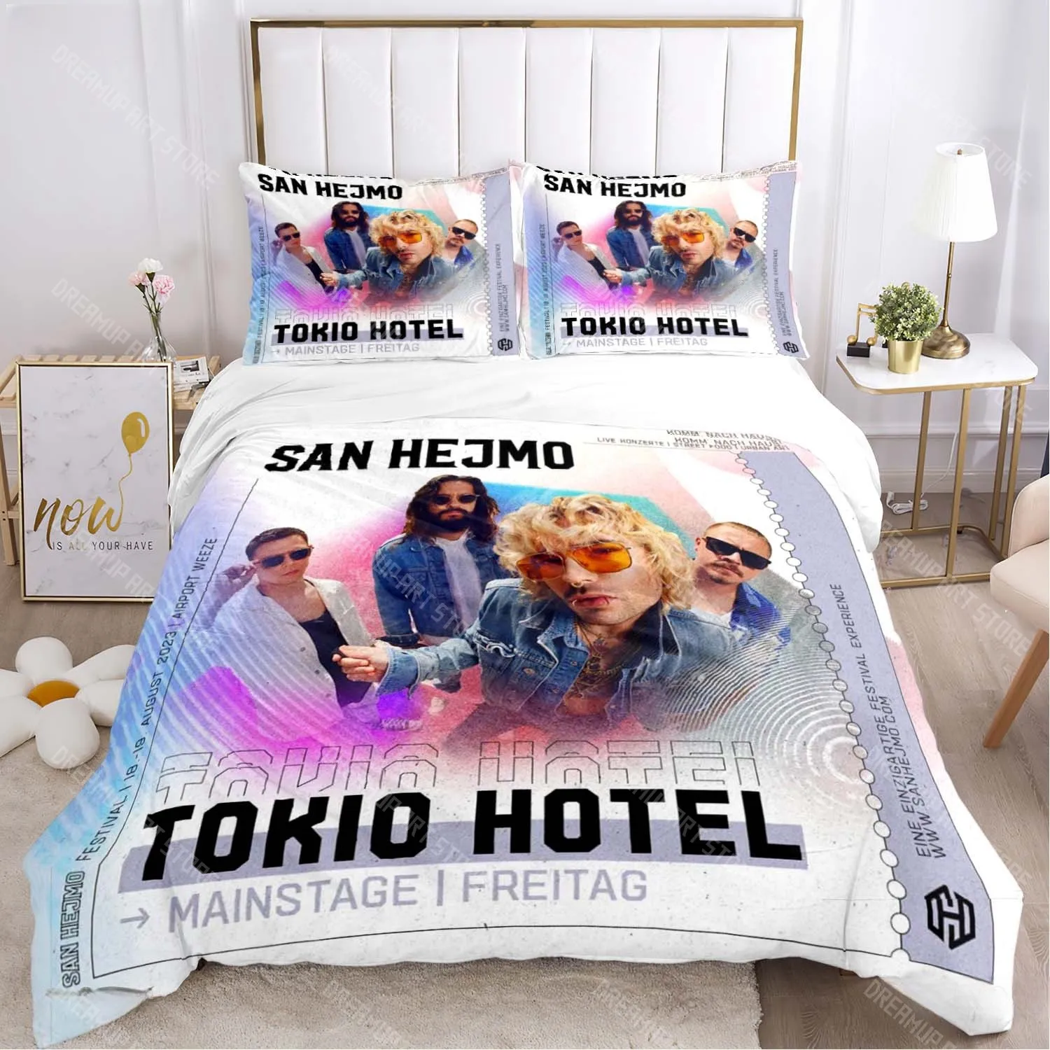 3D Printed Tokio Hotel Kaulitz Rock Band Bedding Set for Boys Girls Duvet Cover Twin Queen King Full Single Double Sizes
