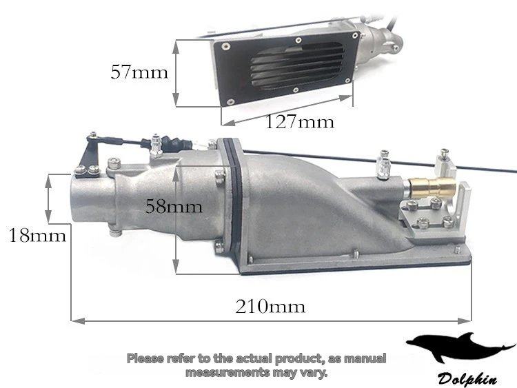 All Aluminum Alloy, 35mm Metal Water Jet Thruster, Injector, Pump Jet Thruster, Ship Model Spray Pump