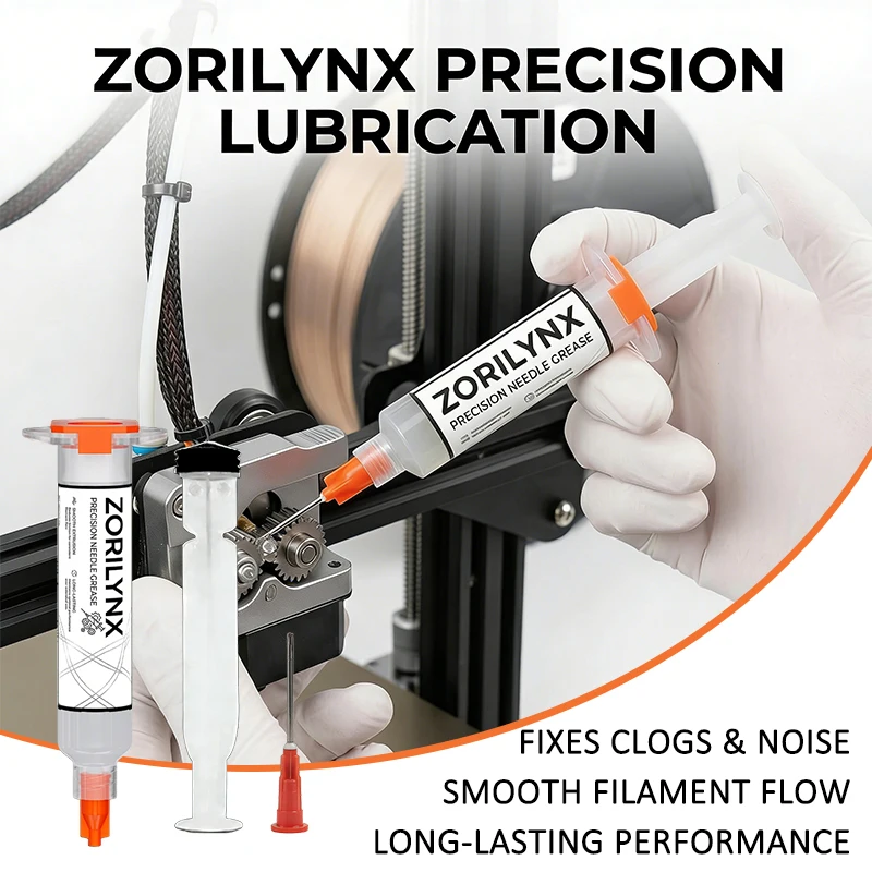 

Смазка ZORILYNX для 3D-принтеров, 10 г, в шприце, для обслуживания линейных направляющих и винтов, обеспечивает плавное движение и снижение шума