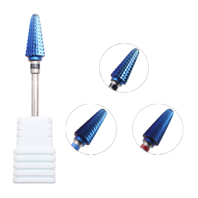 

Blue Tornado Bit 3/32 Carbide Nail Drill Bits Milling Cutters For Manicure Remove Gel Electric File Accessories