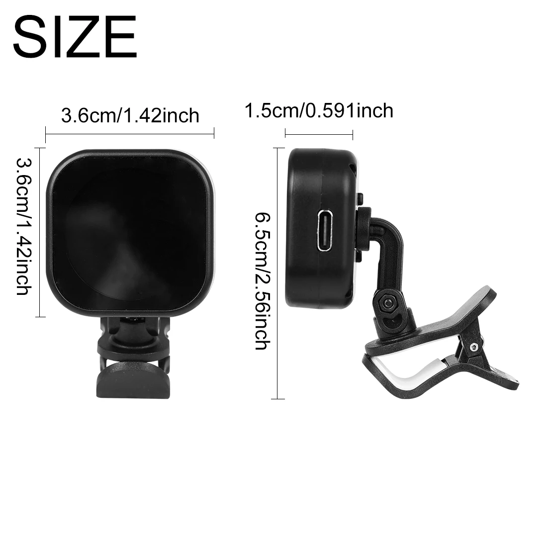 SLADE موالف الجيتار شاشة الكريستال السائل المحمولة وضبط دقيق للجيتار/الجهير/القيثارة/الكمان قابلة للشحن ملحقات الغيتار