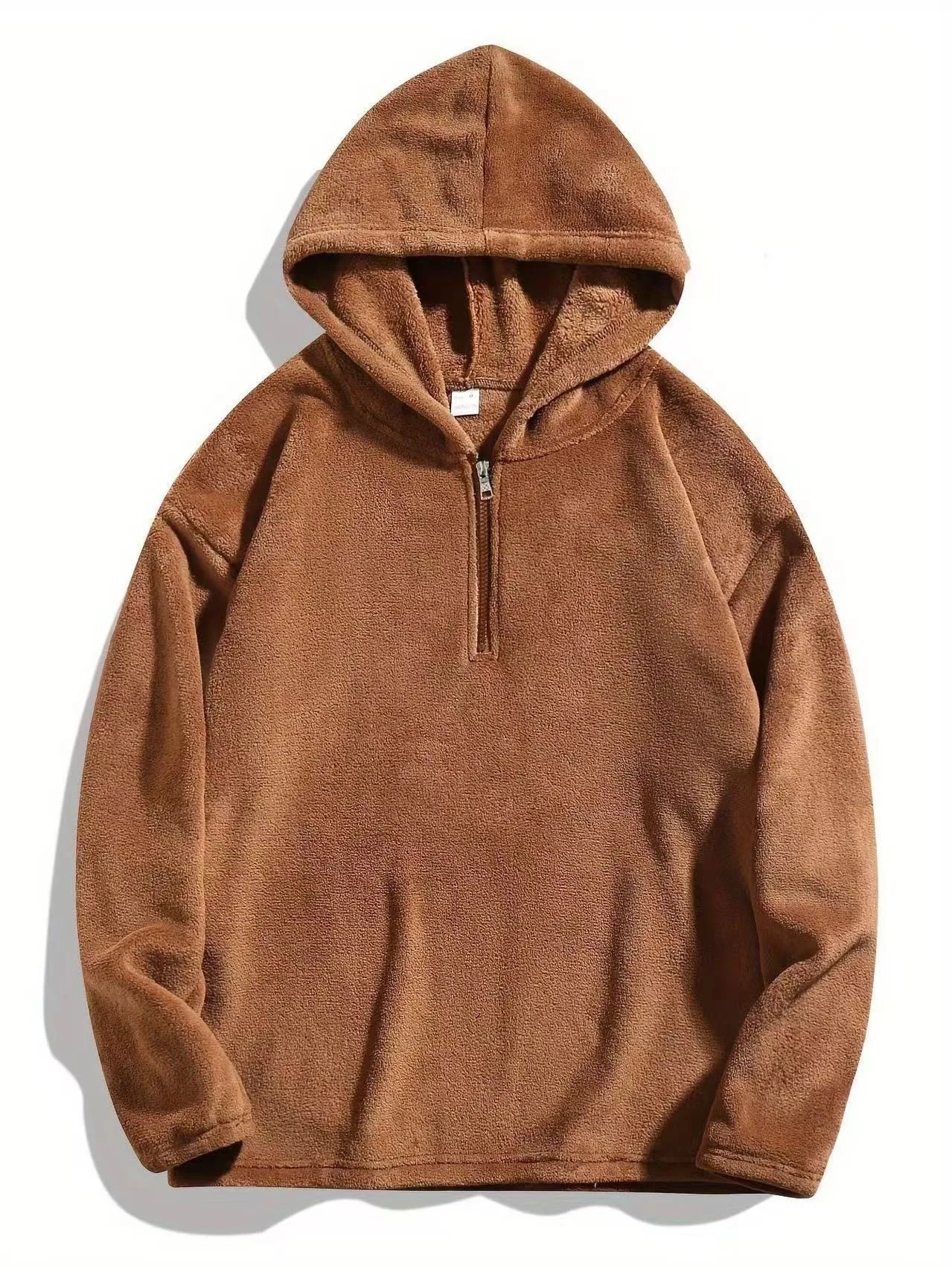 2025, Winter-Herren-Hoodie, Sporthose, einfarbig, warm, winddicht und kältebeständig, Sport-Set aus Wolle, lässiges Sport-Set, zweiteiliges Set – Detail 18