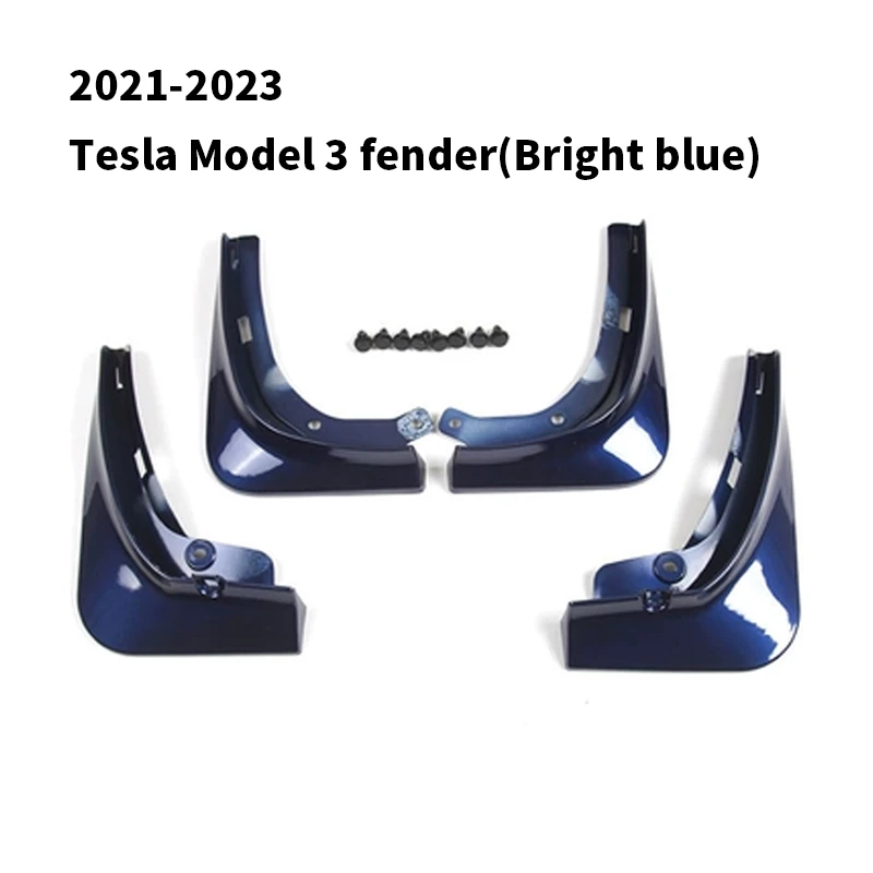 Suitable for 2021-2023 Tesla Model 3 Deep Blue Metallic Mudguard Paint - Exterior Car Parts - Mudguard