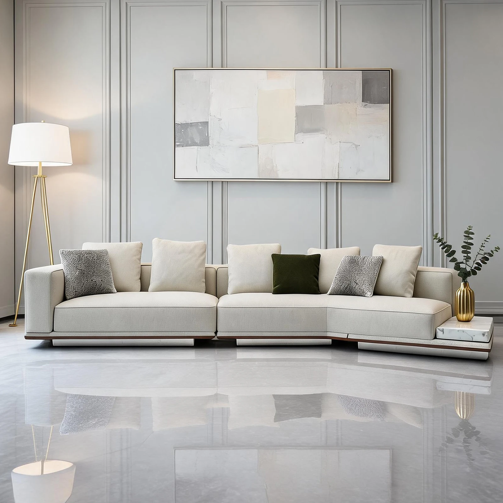 #Italian  Linen Fabric Minimalist Couch Nordic L-shape Quality Sofa Sets Modern Luxury Sofa