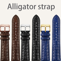 Alligator wacth strap 12mm 14mm 15mm 16mm 17mm 18mm 19mm 20mm 21mm 22mm Black brown blue Crocodile skin watchband For any brands