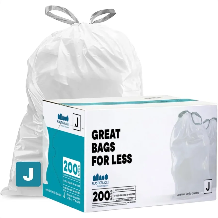 

Белые вкладыши для мусорного бака с ароматом лаванды и мягкой ванили, совместимые с кодом J 200, 10,5 галлонов, 3840 литров