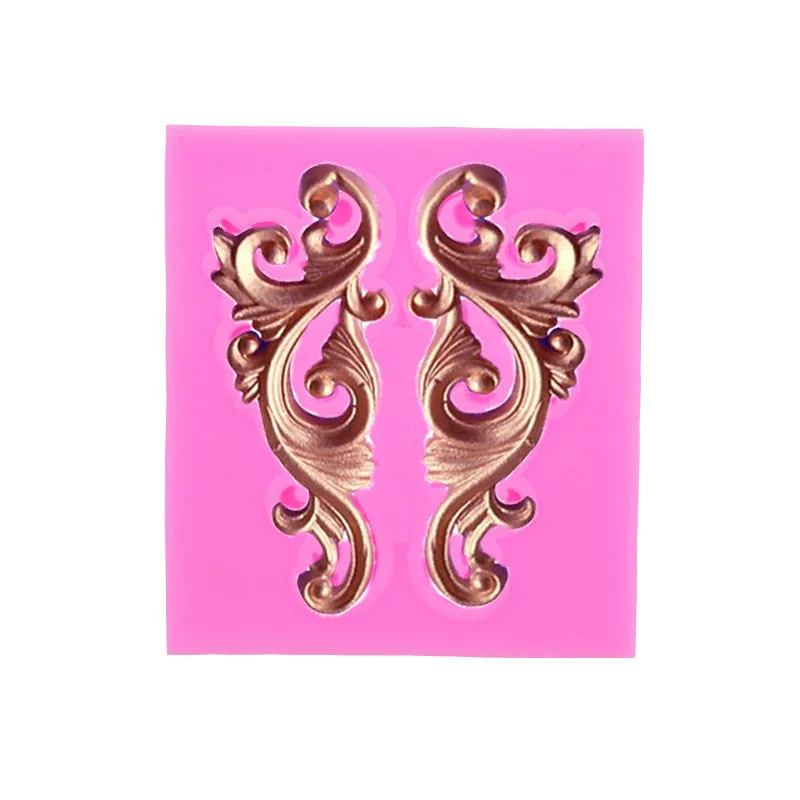 Fondant Molds Relief Silicone Mold European Retro Relief Lace Sugarcraft Gumpaste Chocolate Candy Clay Molds Baking Accessories