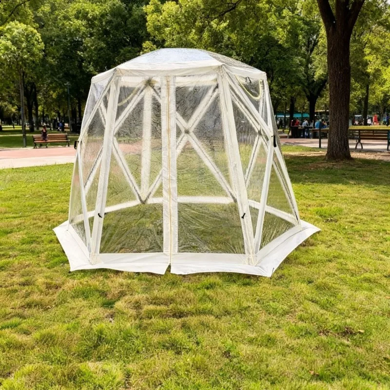 Outdoor camping PVC star tent Hubble 360 ° transparent hexagonal tent portable leisure bubble house