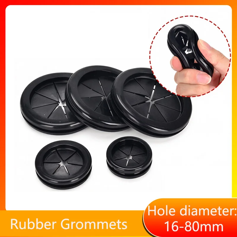 Hole dia 16/20/22/25/27~90mm Double-sided Protect Rubber Grommets Cable Wiring Rubber Grommets Gasket Ring Wire Protective Loop