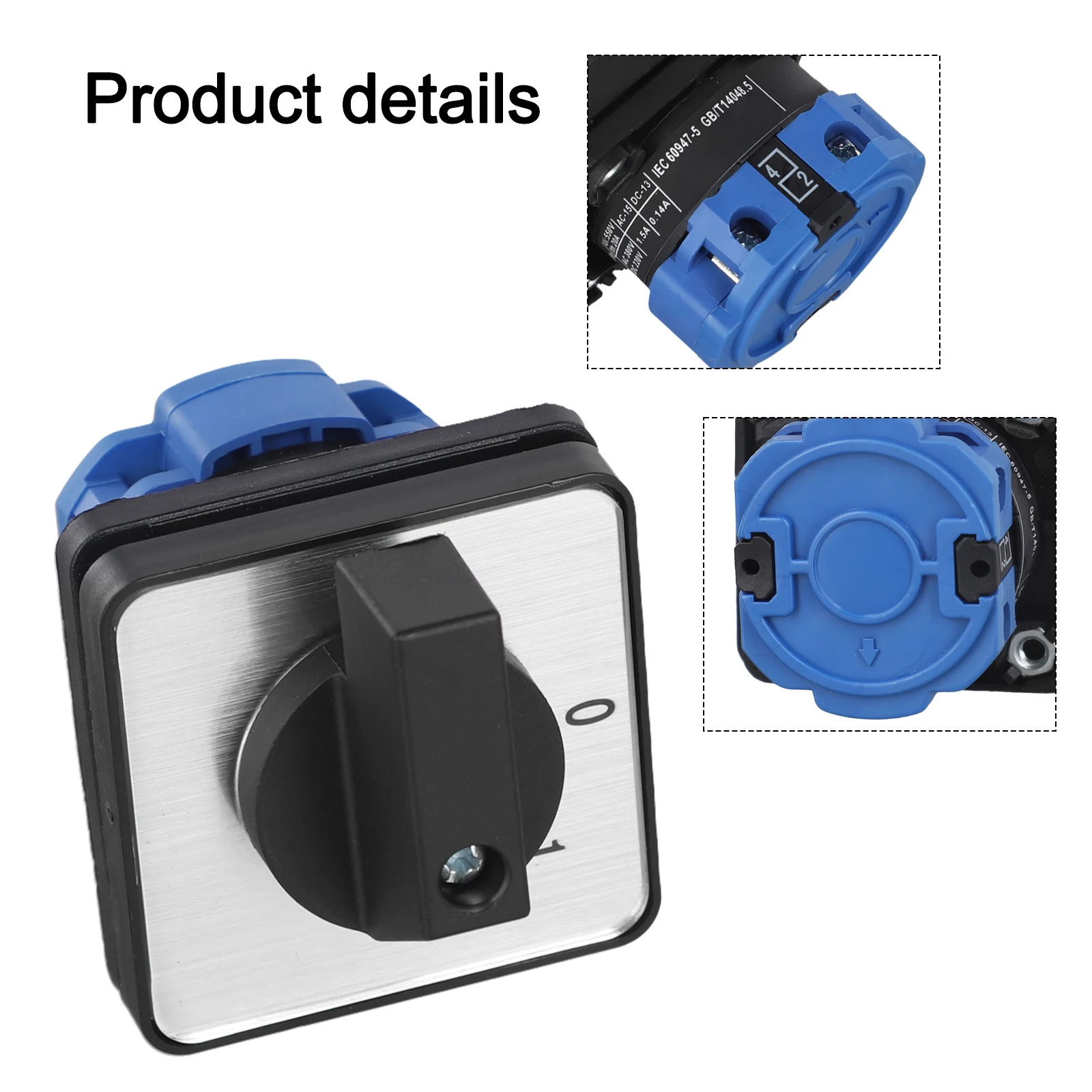 

Надежная конструкция 48*48*30 мм Поворотный кулачковый переключатель Напряжение 660 В 20 А Рейтинг тока Отличная производительность изоляции