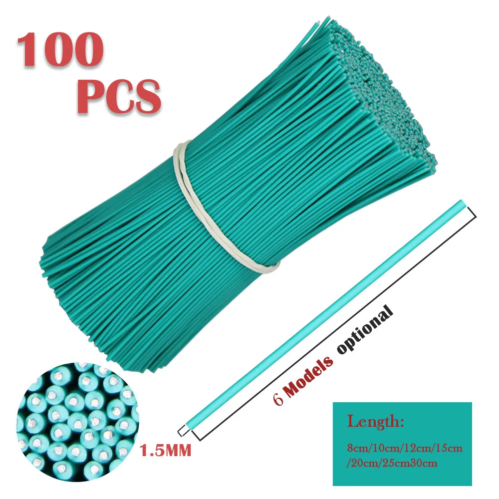 Multifunctional Garden Plant Ties 100PCS Reusable Plastic Round Iron Wire Twist for Flower Climbing Vines Coated Lines 10 Colors