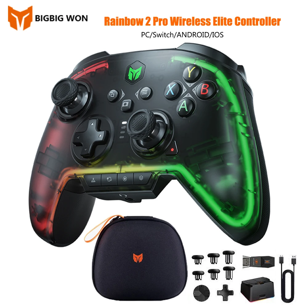 Original BIGBIG WON Rainbow2 Pro Elite Game Controller Wireless Bluetooth Gamepad FPS Handle Joystick For PC/Switch/ANDROID/IOS