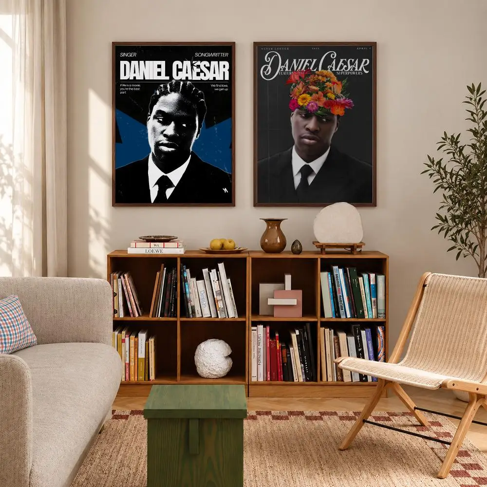 Soul R&B Singer Daniel Caesar Poster Self‑Adhesive Waterproof Poster Sticker Coffee House Bar Wall Art Home Decor
