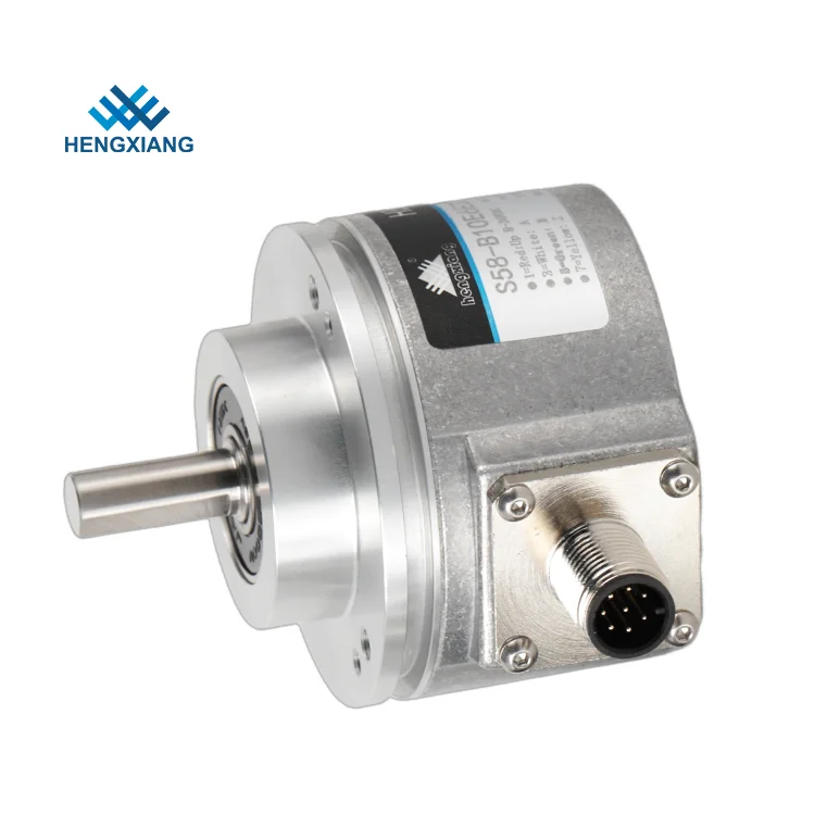 Hengxiang SM58 solid shaft 6/8/10mm single/multi-turn absolute rotary encoder Max 32-bit position feedback IP65 DC5V-30V