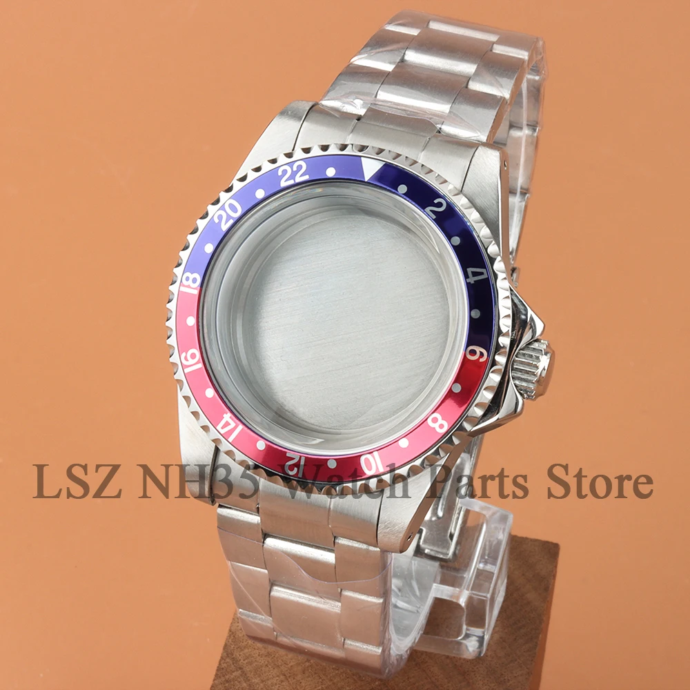 For SUB Dive 39.5mm High Quality Vintage Watch Case For Retro Submariner Seiko NH35 NH36 Movt Uni-directiond Oyster Watchband