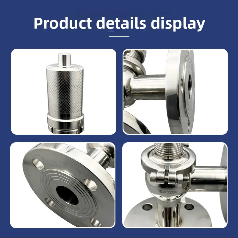 Wenzhou Shun Sanitary Stainless Steel Flange Angle Safety Valve Adjustable Chuck Pressure Relief Valve DN40 A41X