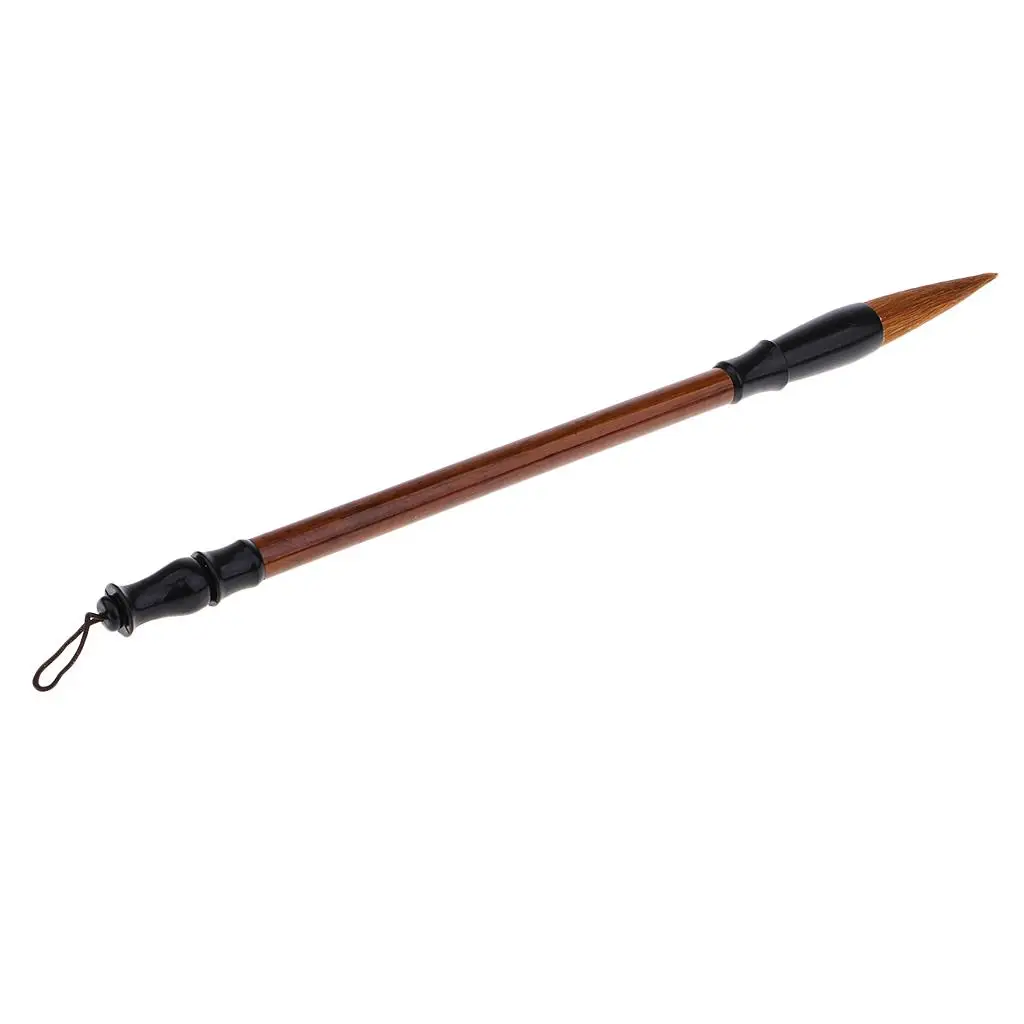 Chinese Calligraphy Brush Wolf Hair Fine Point Wooden Shaft for Traditional Writing and Painting