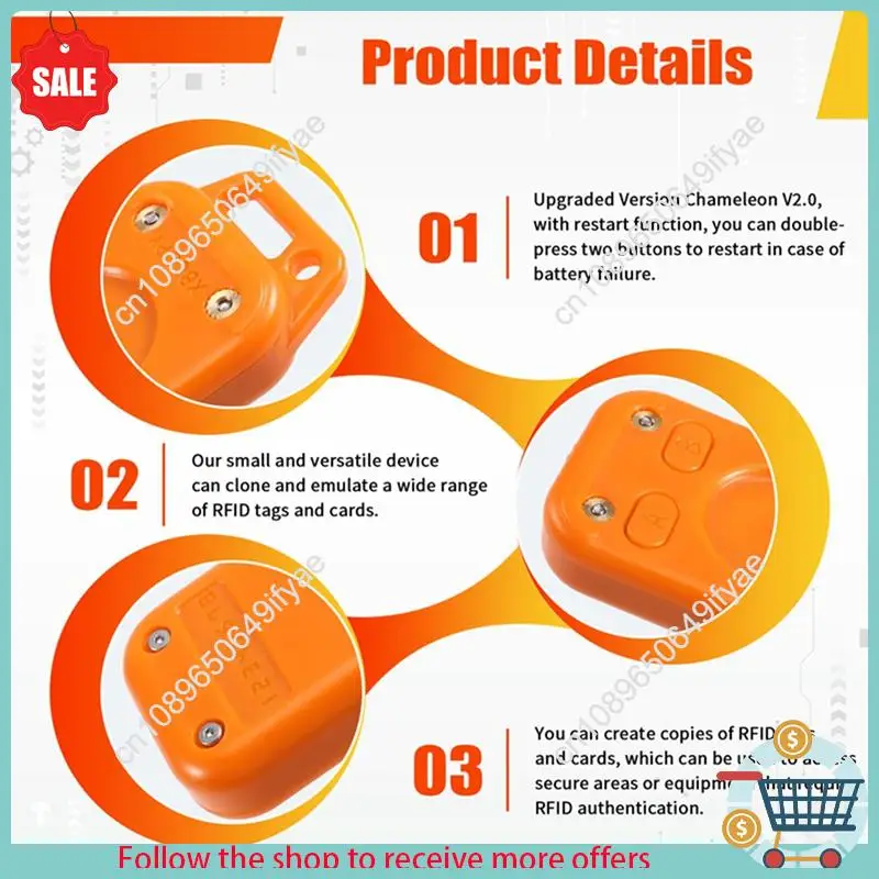 Y67A-Restart الحرباء V2.0 RFID المحاكي قارئ الشرائح الذكية 125 كيلو هرتز 13.56 ميجا هرتز بطاقة الناسخ المفاتيح الترا ث/UID
