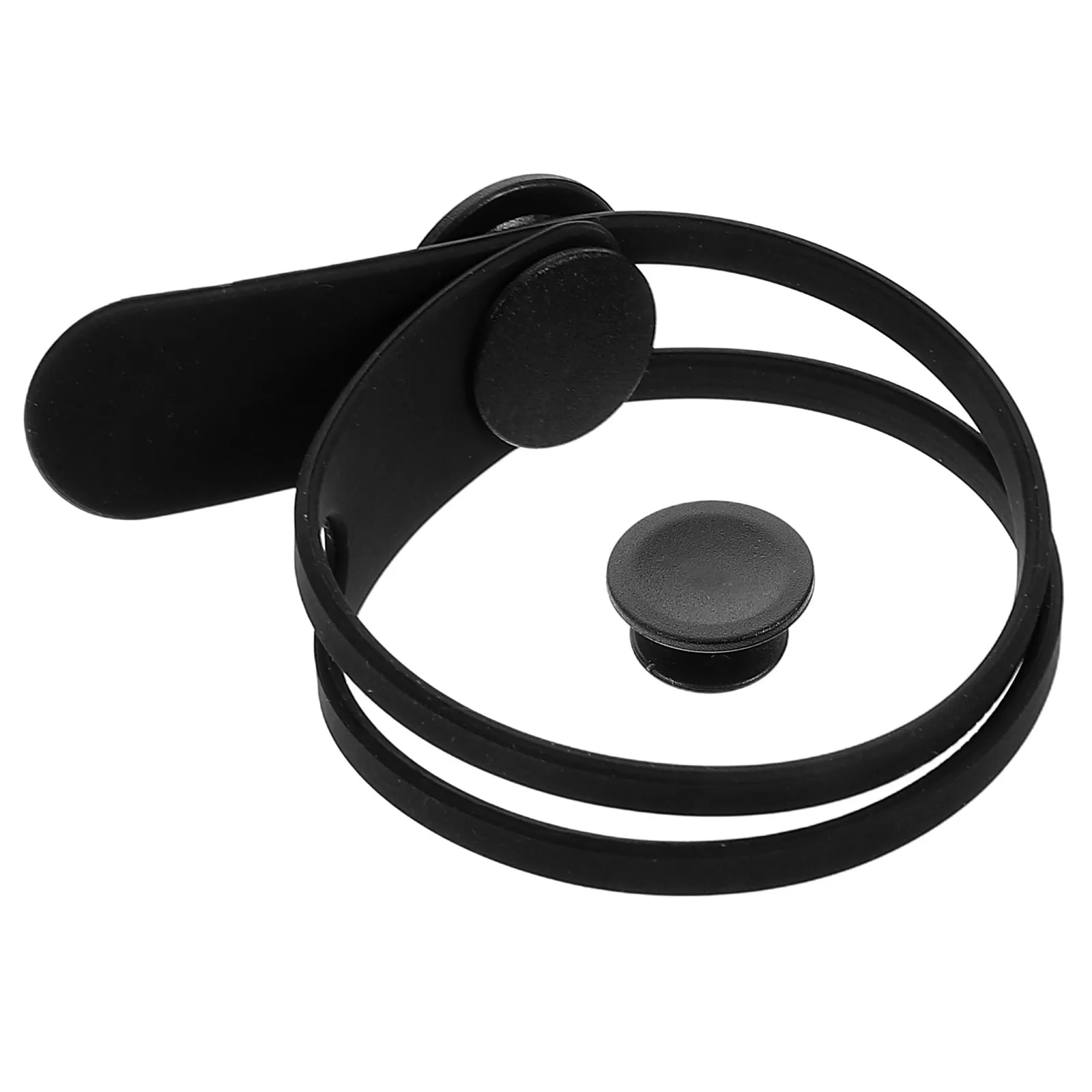Black Silicone Umbrella Organizer Strap Adjustable Secure Fastening for Umbrella Storage Cord Tether Cable Retainer