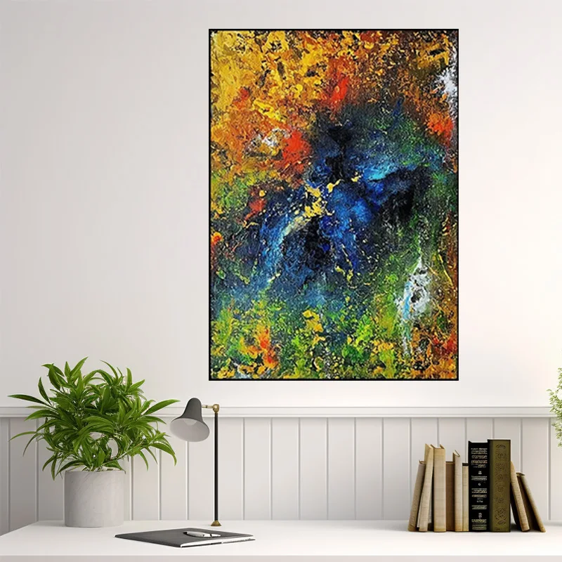 

Light Luxury Texture Color Abstract Pure Hand-Painted Oil Painting Home Decoration Room Corridor Strong Artistic Decoration