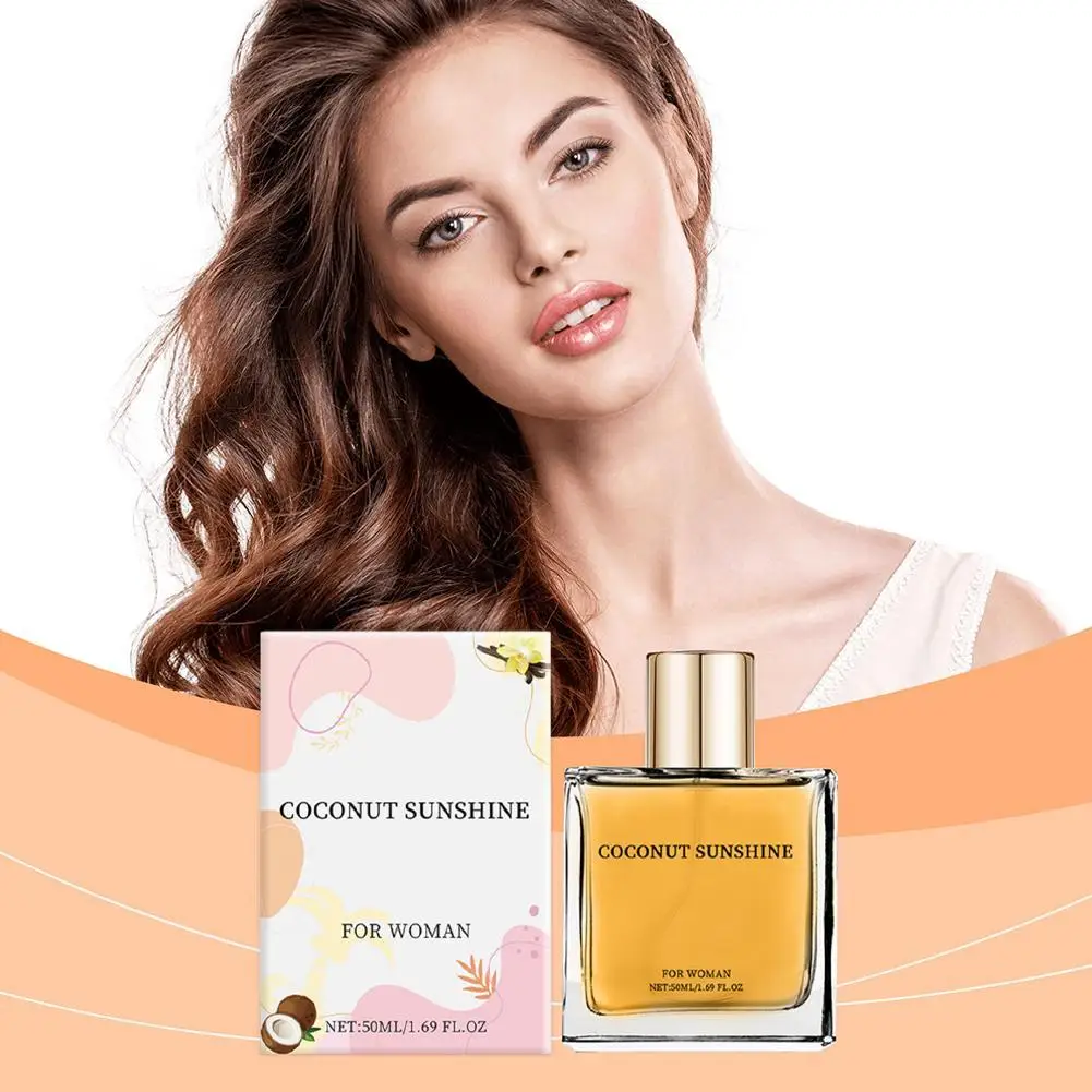 50ML Light Vanilla Coconut Perfume Fresh Light Lasting Light Elegant Attractive Feminine Fragrance Convenient Perfume