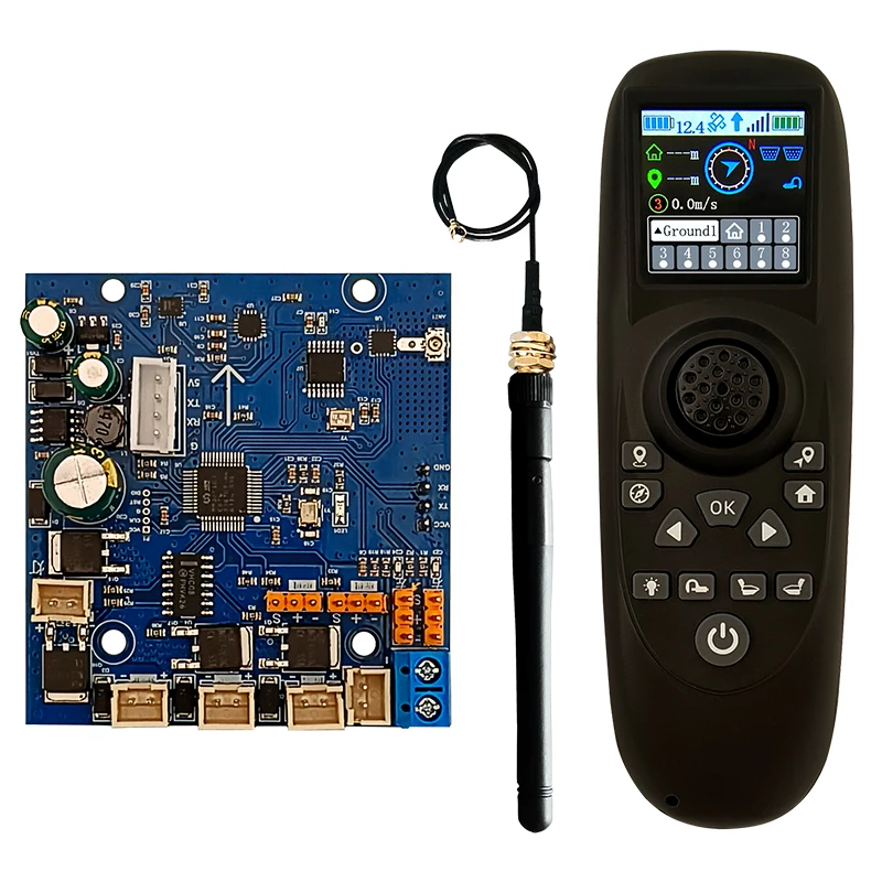 

1Set For RC Trawler/Bait Boat GPS Multi-Point Baiting Remote Control & Receiver Kit 7-30V Power Supply Supports 64 Fishing Spots