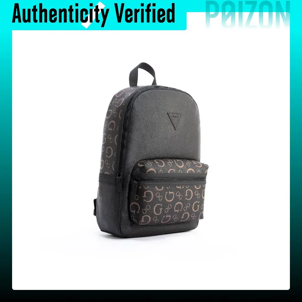 GUESS Synthetic Leather Backpack Regular Unisex Charcoal Gray/Dark Brown GSBCO882798